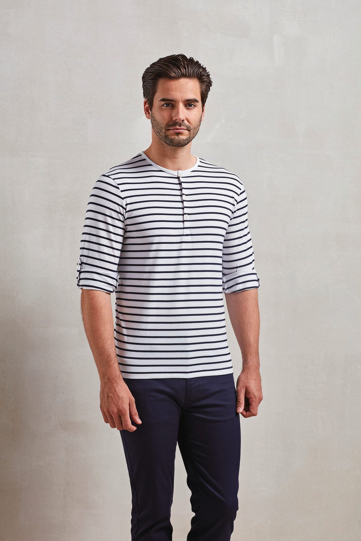 Premier PR218 Long John - Men's roll sleeve T-shirt