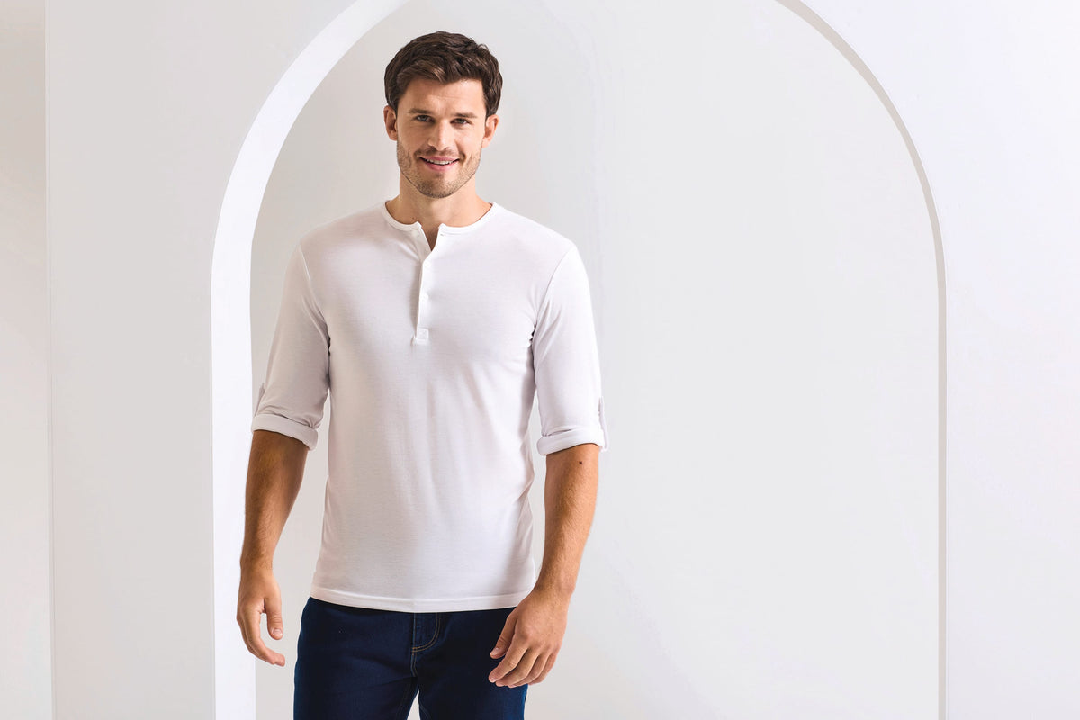 Premier PR218 Long John - Men's roll sleeve T-shirt