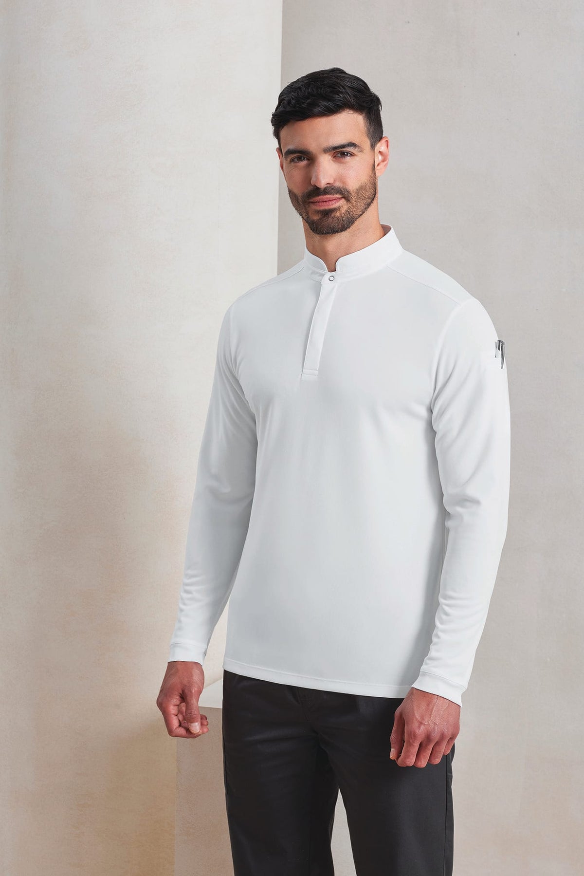 Premier PR647 Coolchecker Essential kokspolo met lange mouwen