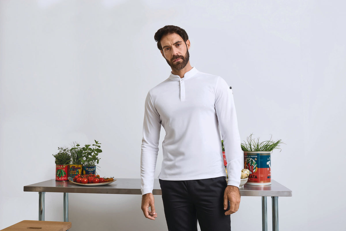 Premier PR647 Coolchecker Essential kokspolo met lange mouwen