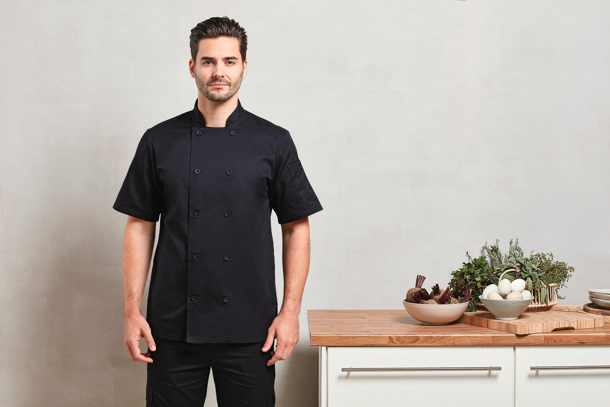 Premier PR656 Short Sleeve Chefs Jacket
