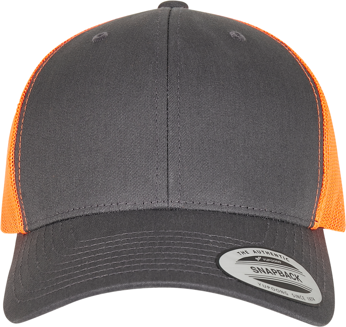 FLEXFIT FL6606T Charcoal / Neon Orange