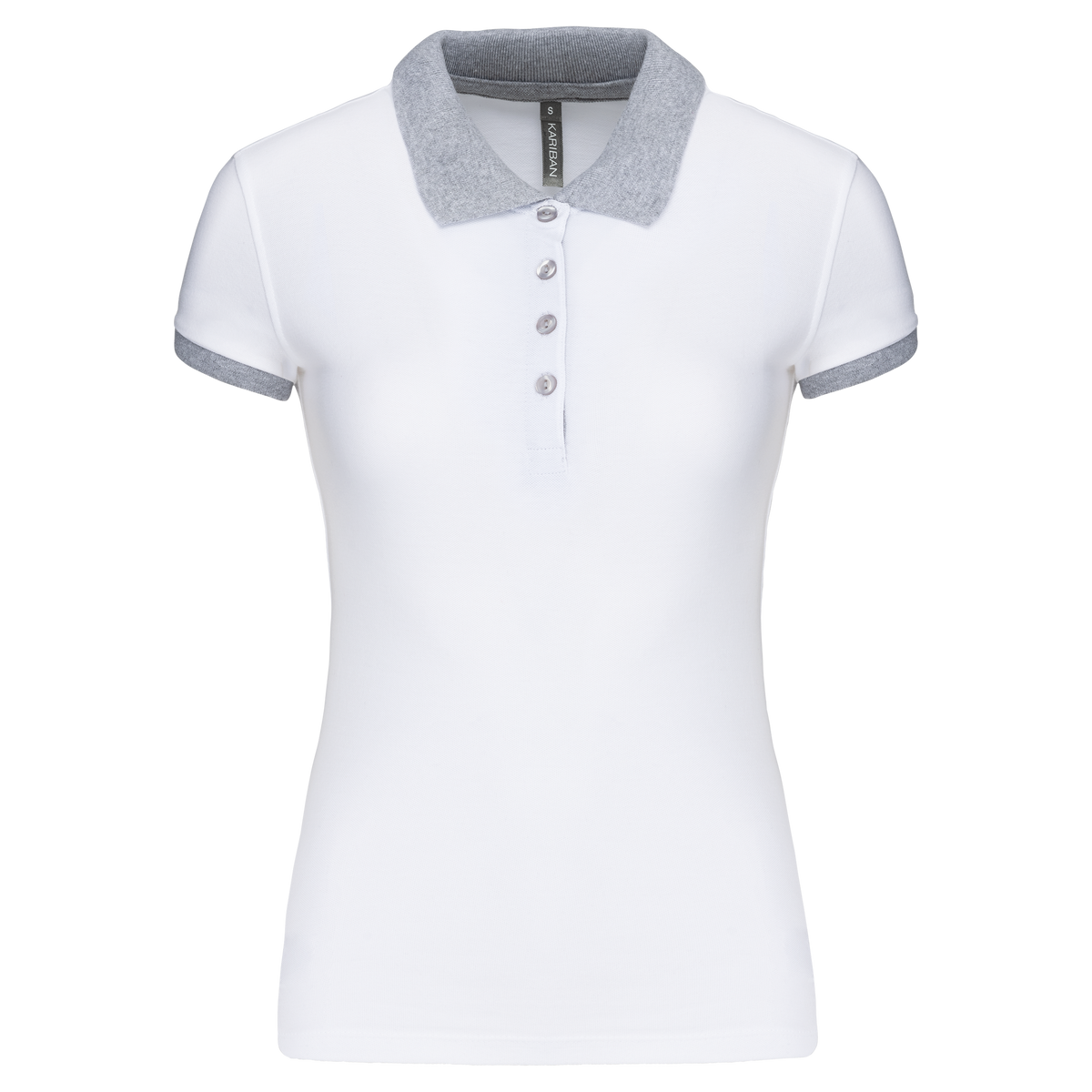 Kariban K259 White / Oxford Grey
