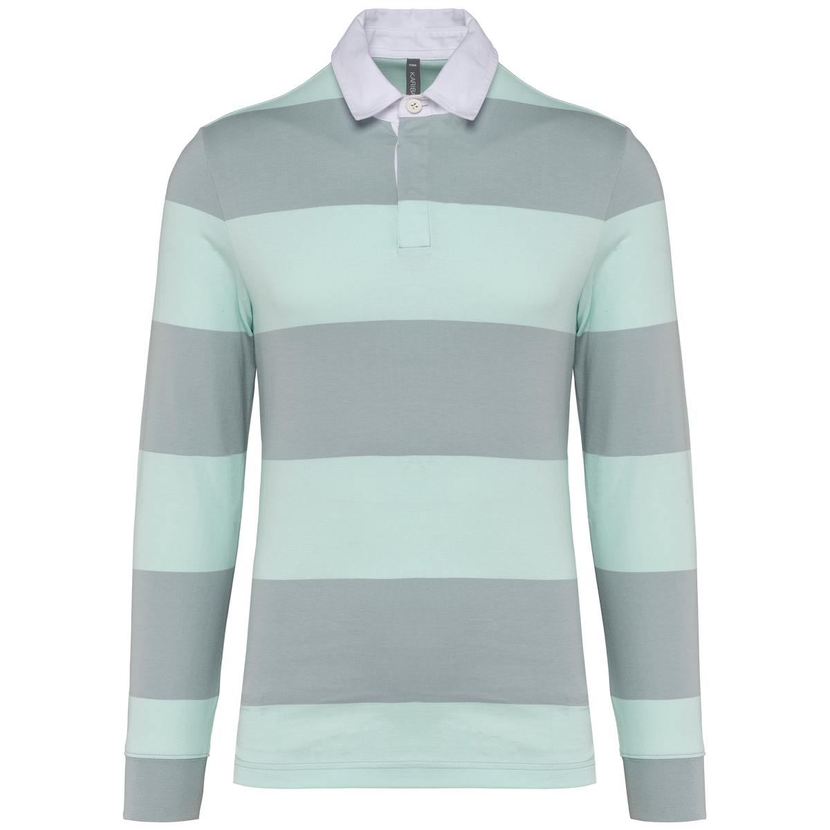Kariban K285 Light Grey / Ice Mint Stripes