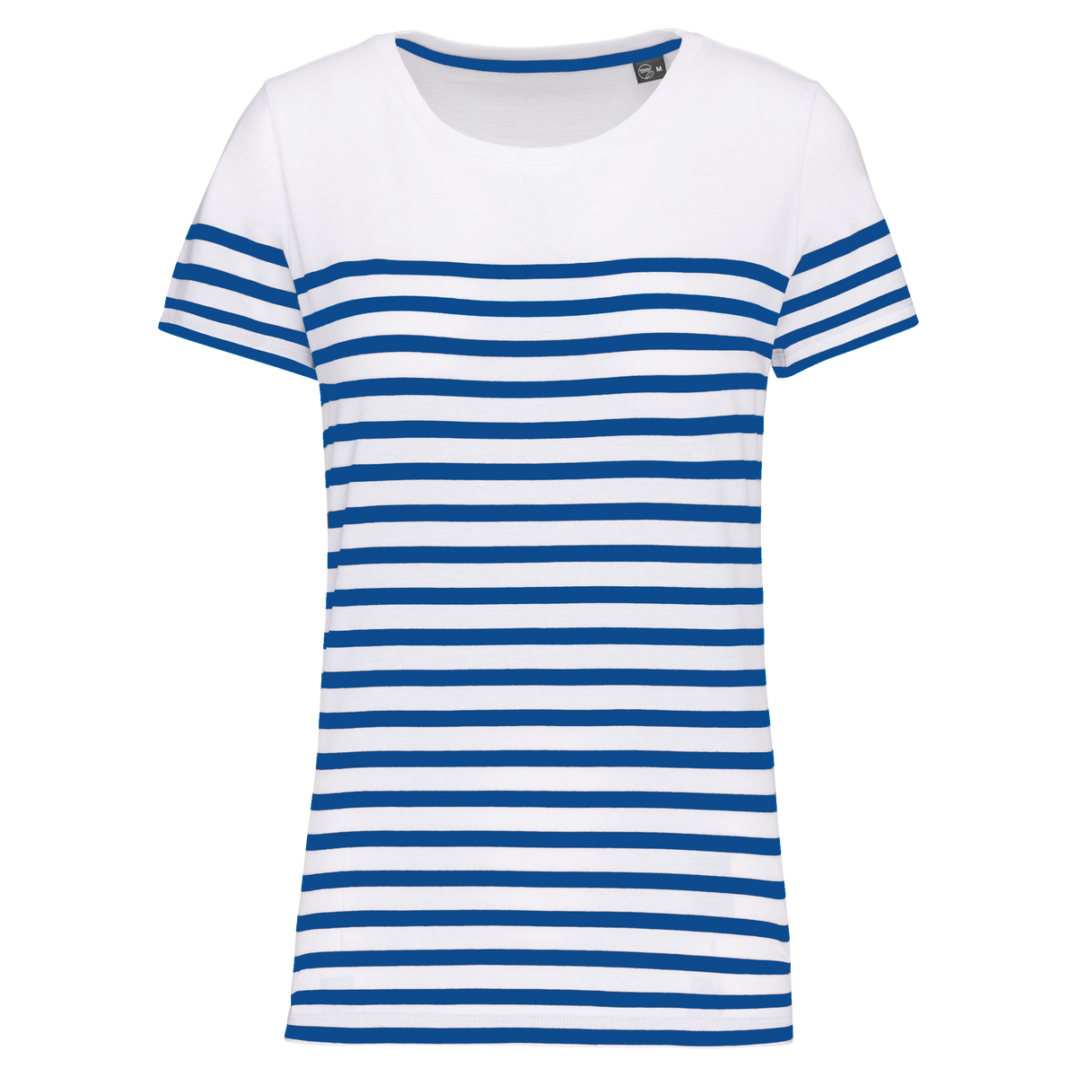 Kariban K3034 White / Royal Blue Stripe