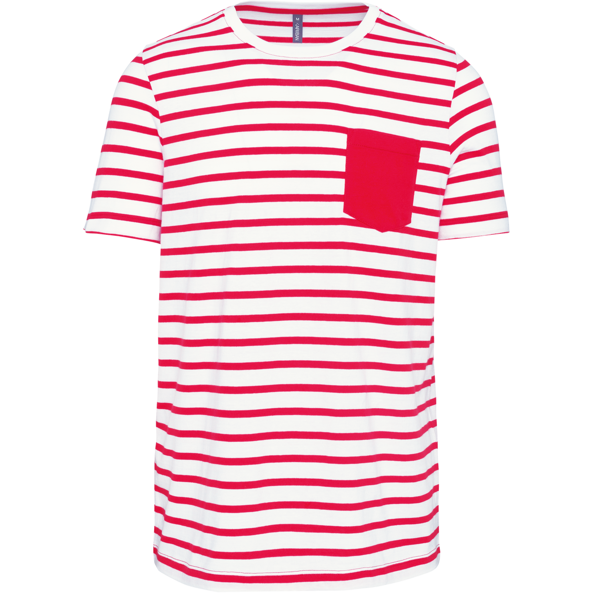 Kariban K378 White / Red Stripe