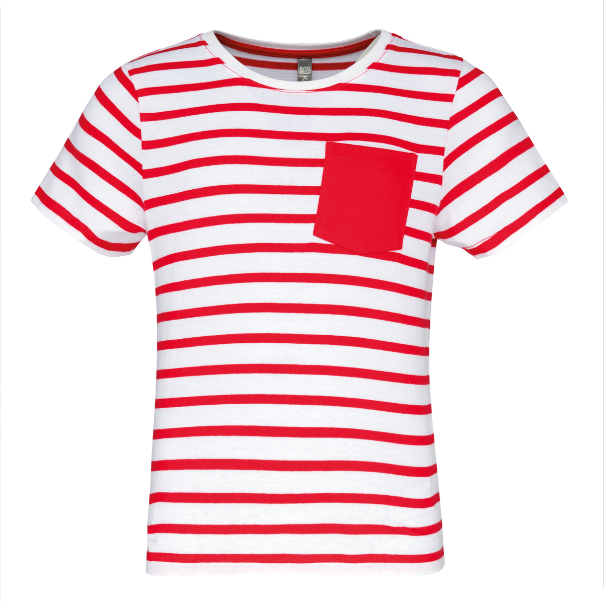 Kariban K379 White / Red Stripe