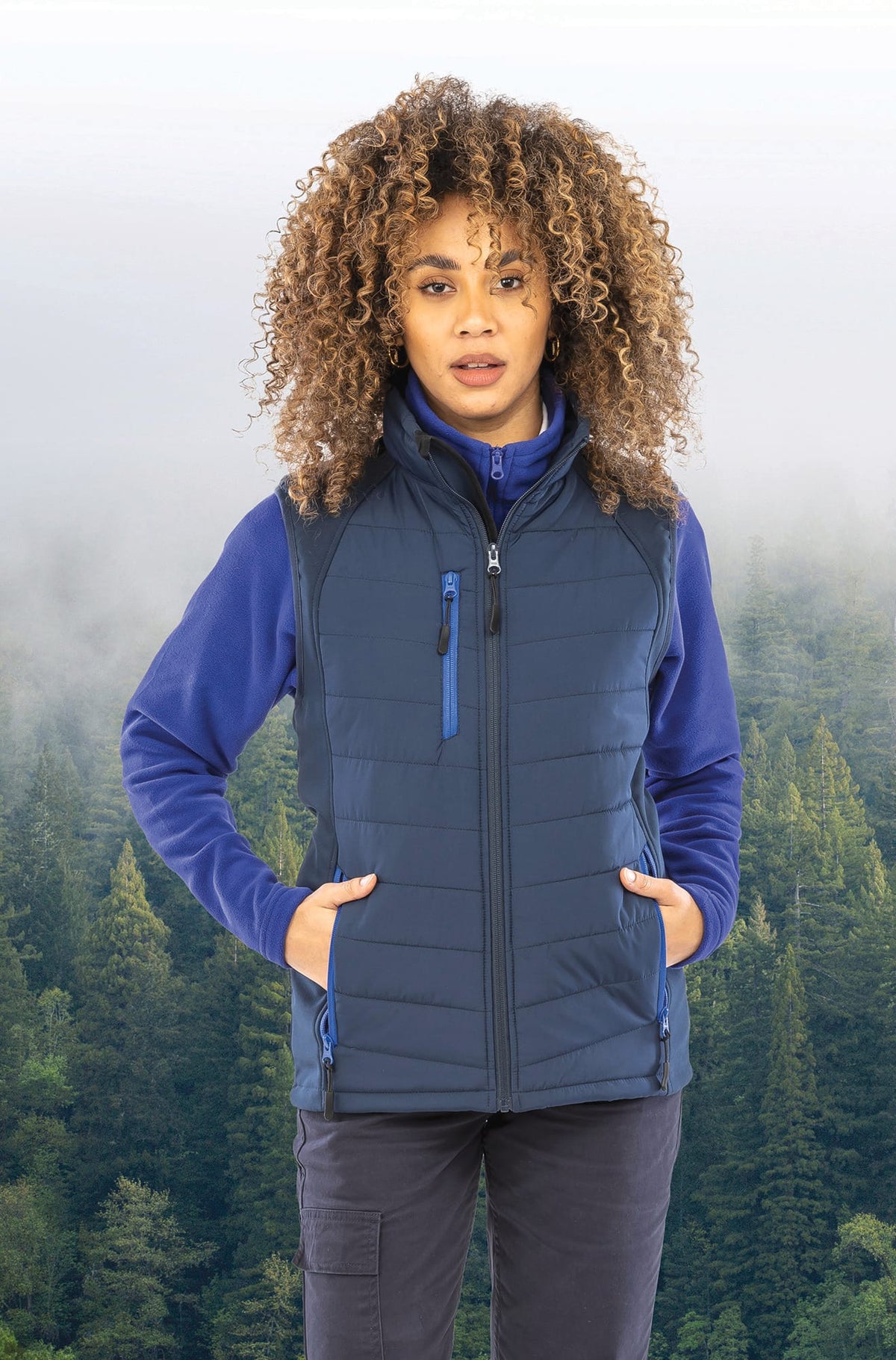 Result R238X Black compass gewatteerde softshell bodywarmer