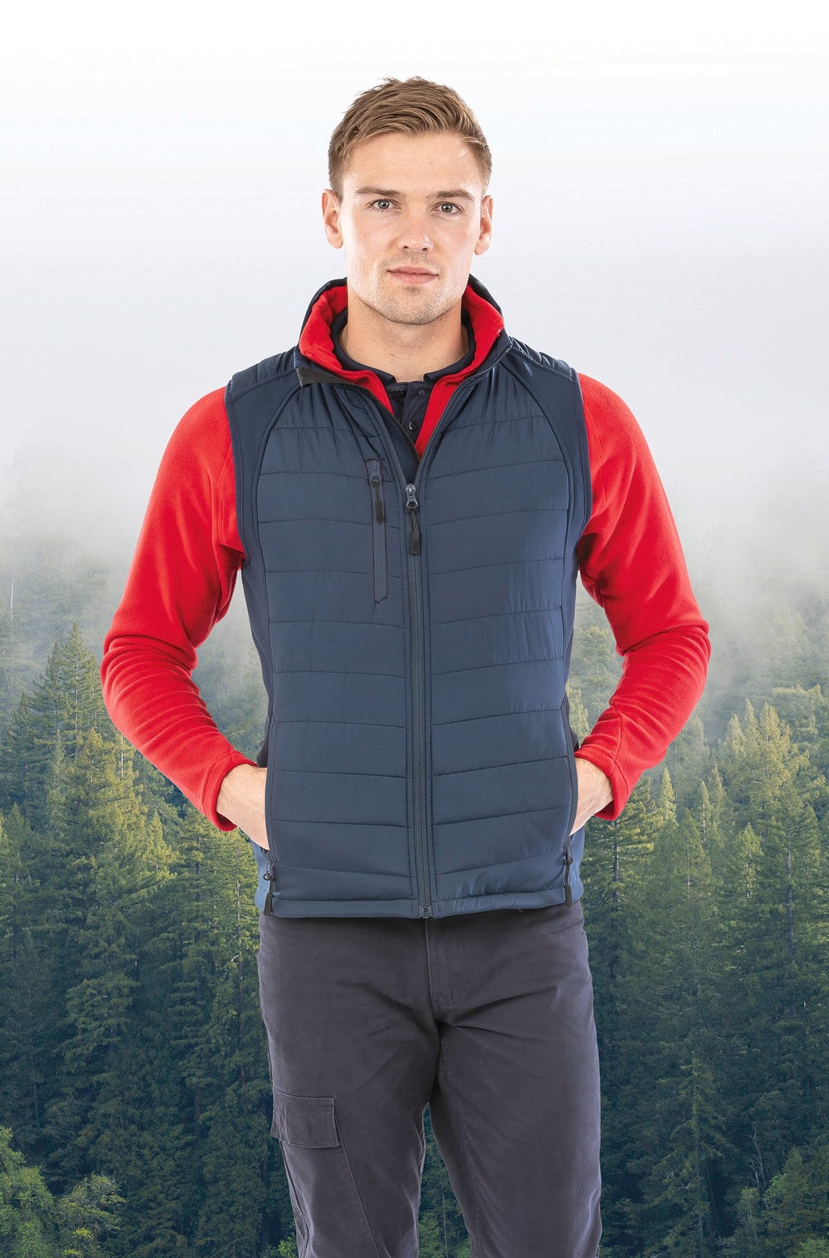 Result R238X Black compass gewatteerde softshell bodywarmer