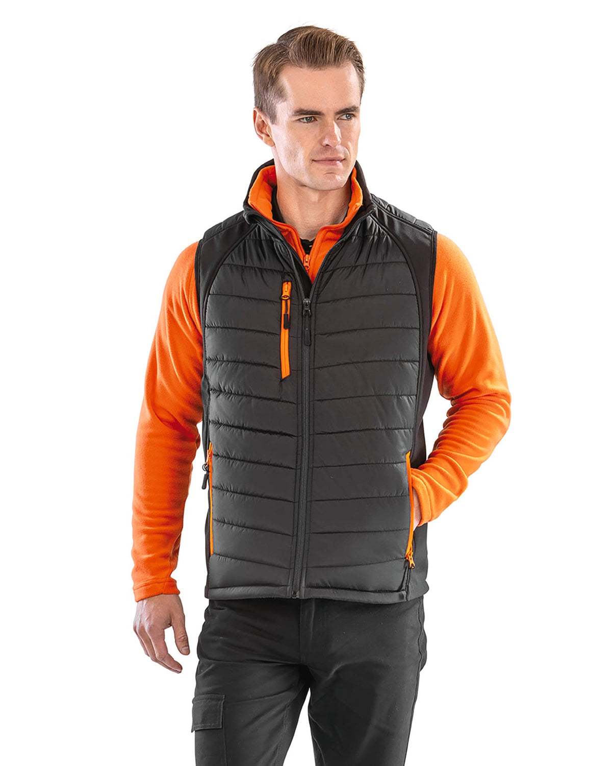 Result R238X Black compass gewatteerde softshell bodywarmer
