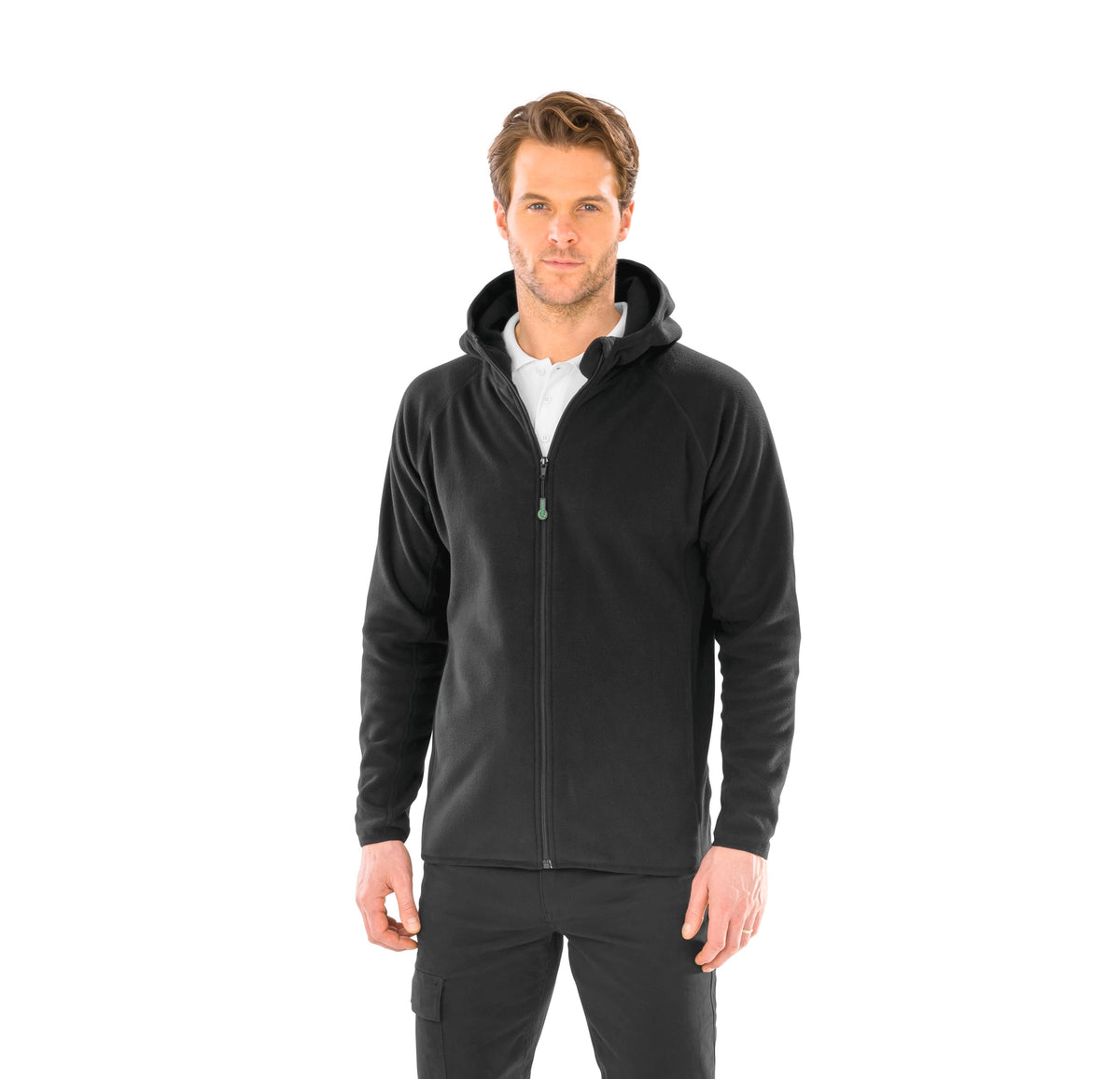 Result R906X Gerecycled microfleece vest met capuchon