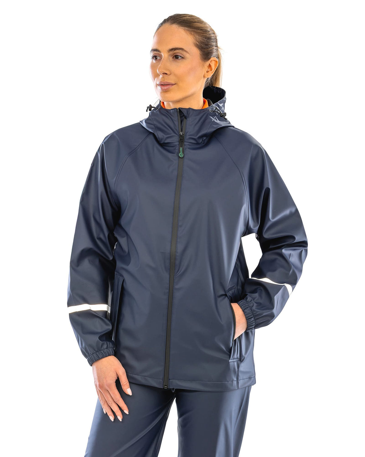 Result R915X Waterdichte Prism PU-jas met reflecterende banden.<br/>