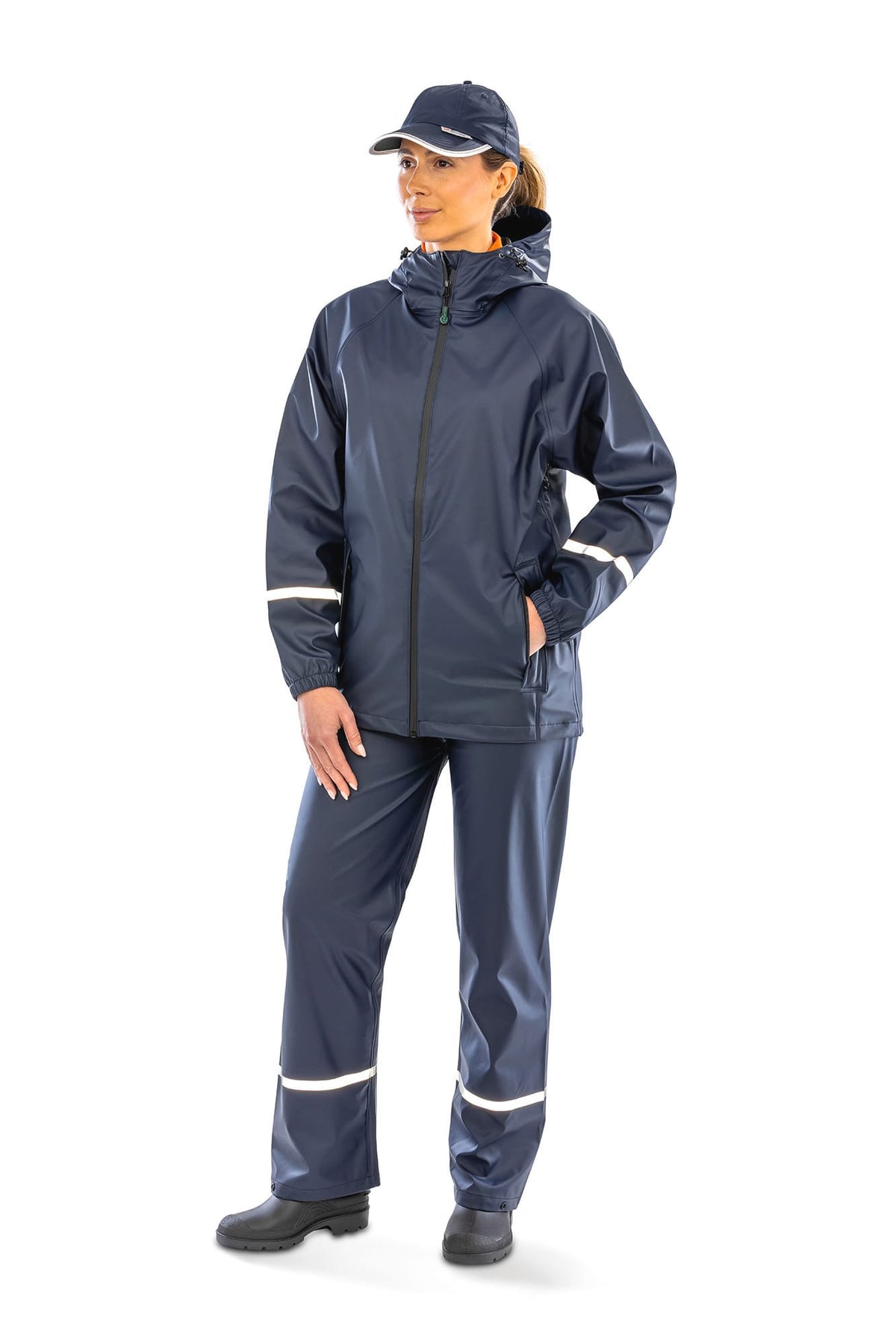 Result R915X Waterdichte Prism PU-jas met reflecterende banden.<br/>