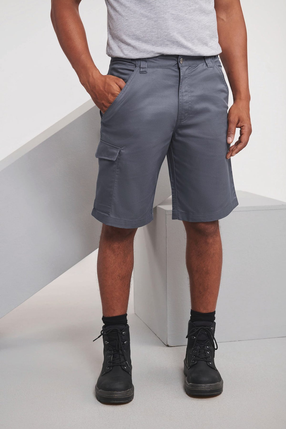 Russell RU002M Polykatoenen Twill bermuda