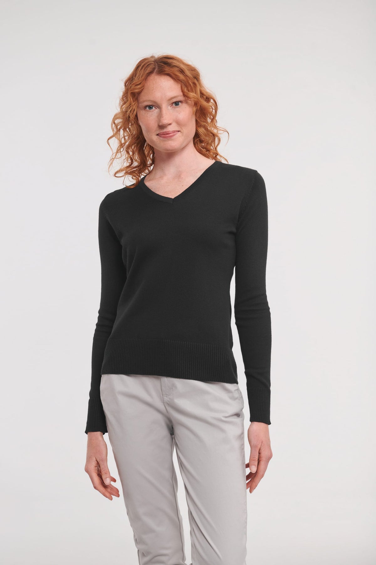 Russell RU710F Ladies' V-neck Knitted Pullover
