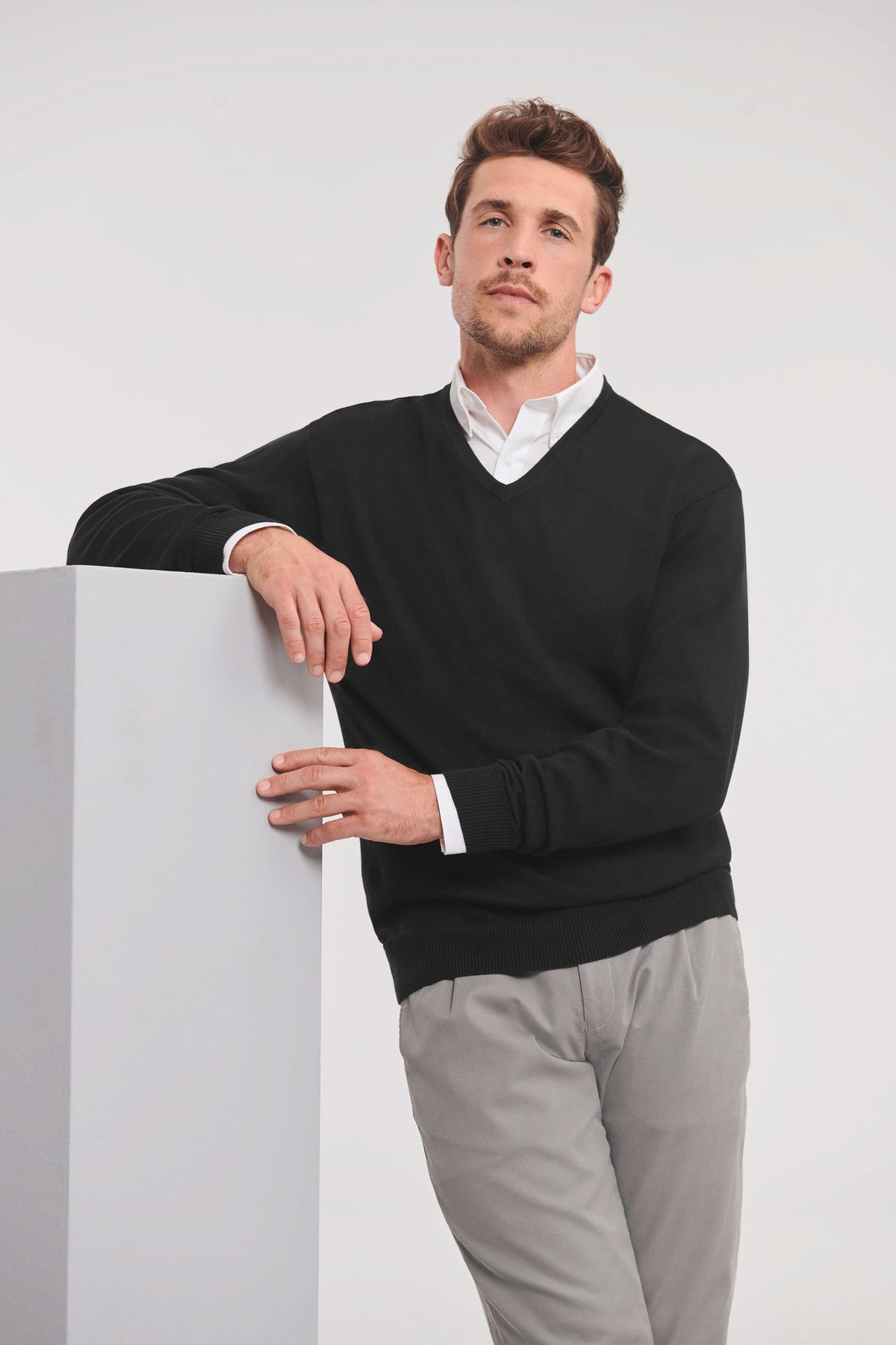 Russell RU710M V-neck Knitted Pullover