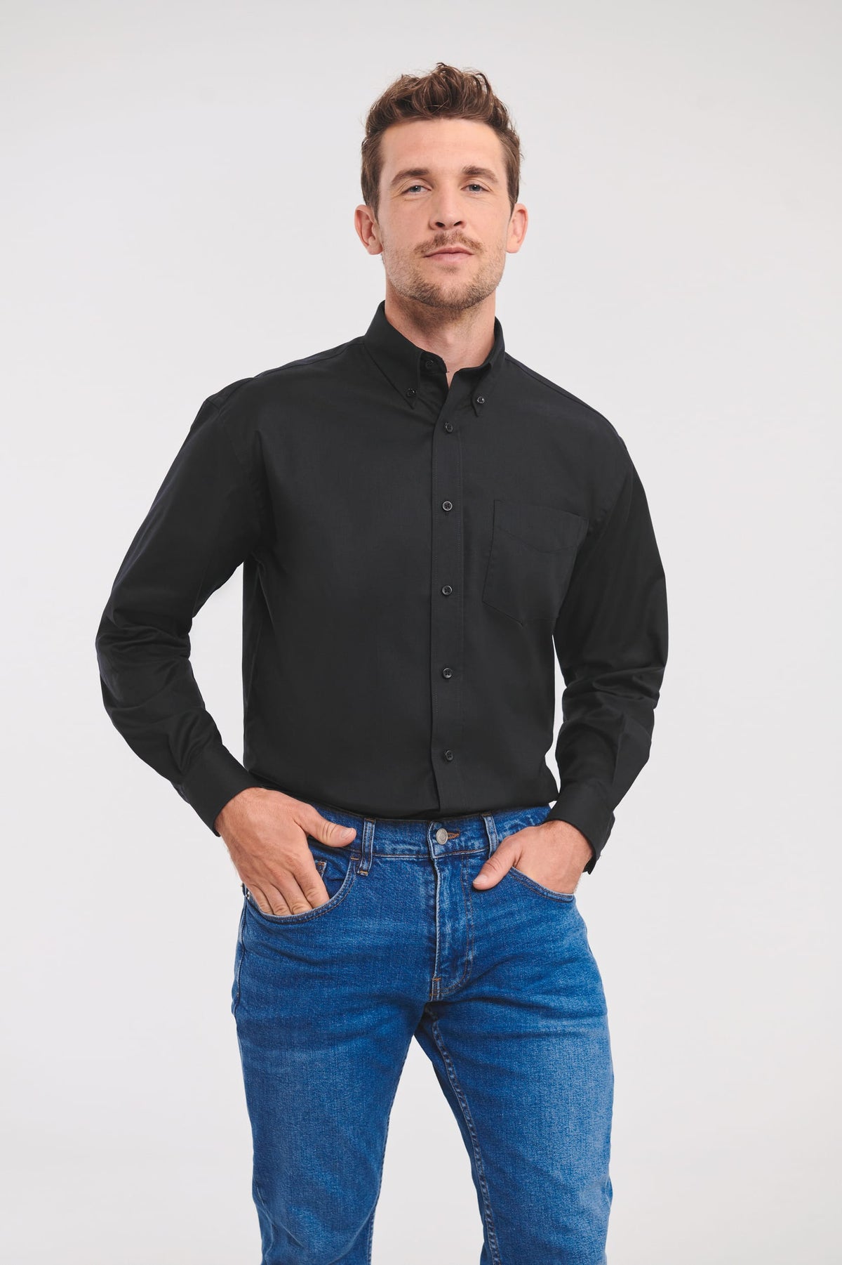 Russell RU932M Mens' Long Sleeve Easy Care Oxford Shirt