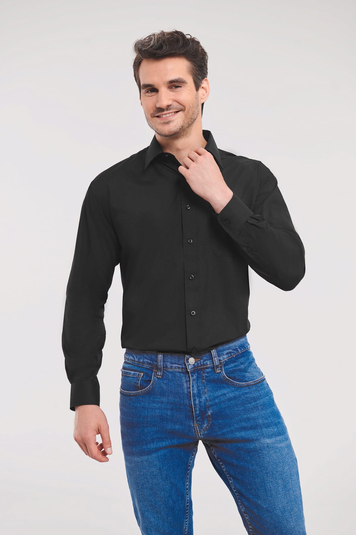 Russell RU934M Men's Ls Polycotton Poplin Shirt