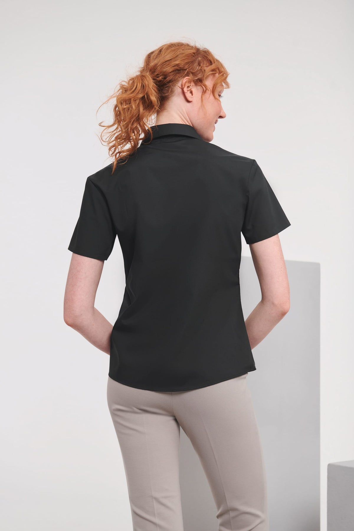 Russell RU935F Ladies' Ss Polycotton Poplin Shirt