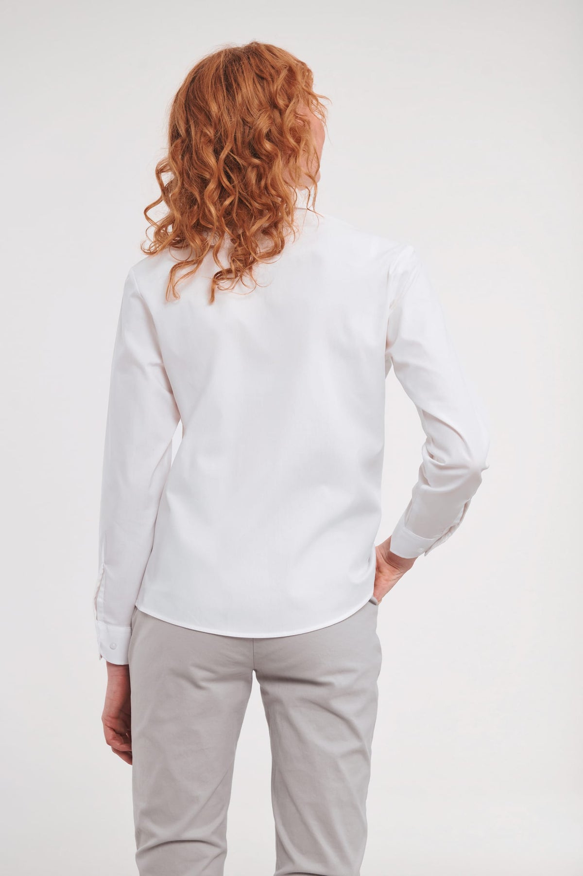 Russell RU936F Ladies' Ls Pure Cotton Easy Care Poplin Shirt