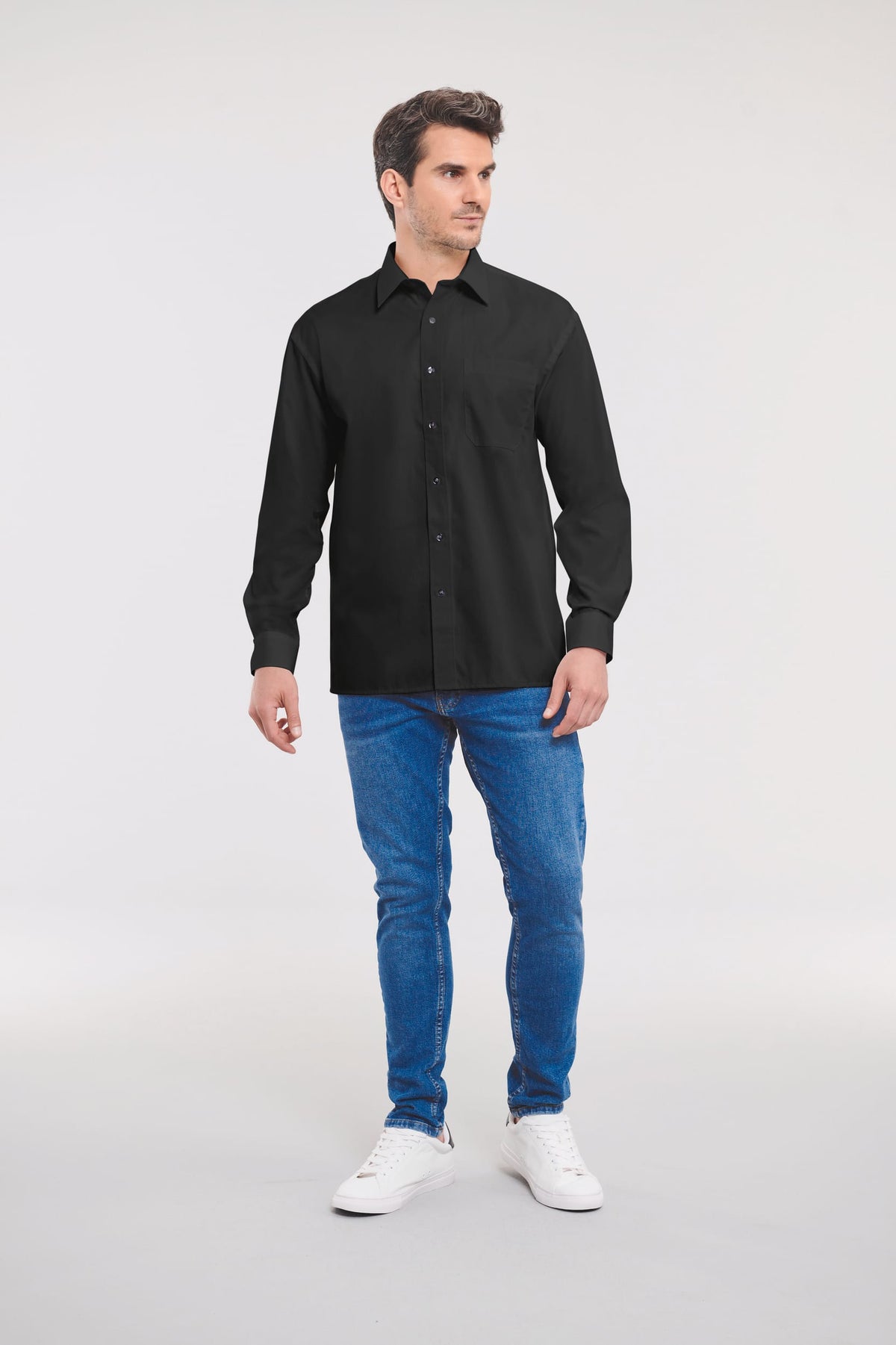 Russell RU936M Men's Ls Pure Cotton Easy Care Poplin Shirt