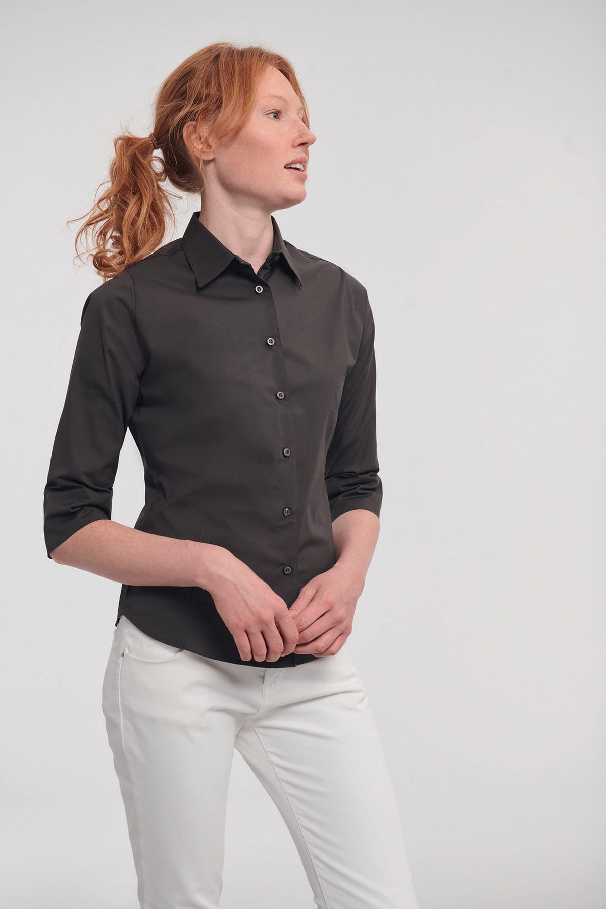 Russell RU946F Ladies' 3/4 Sleeve Easy Care Fitted Shirt