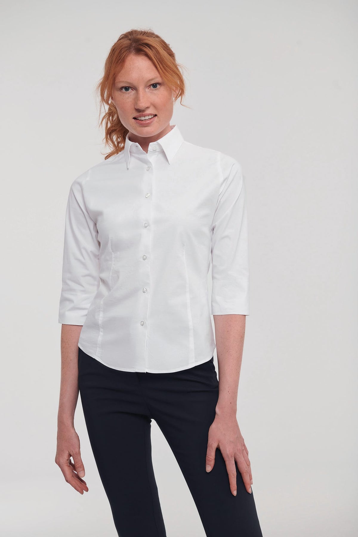 Russell RU946F Ladies' 3/4 Sleeve Easy Care Fitted Shirt