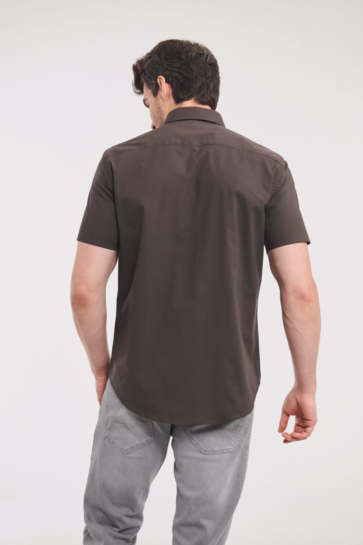 Russell RU947M Men's Easy Care Fitted overhemd met korte mouwen