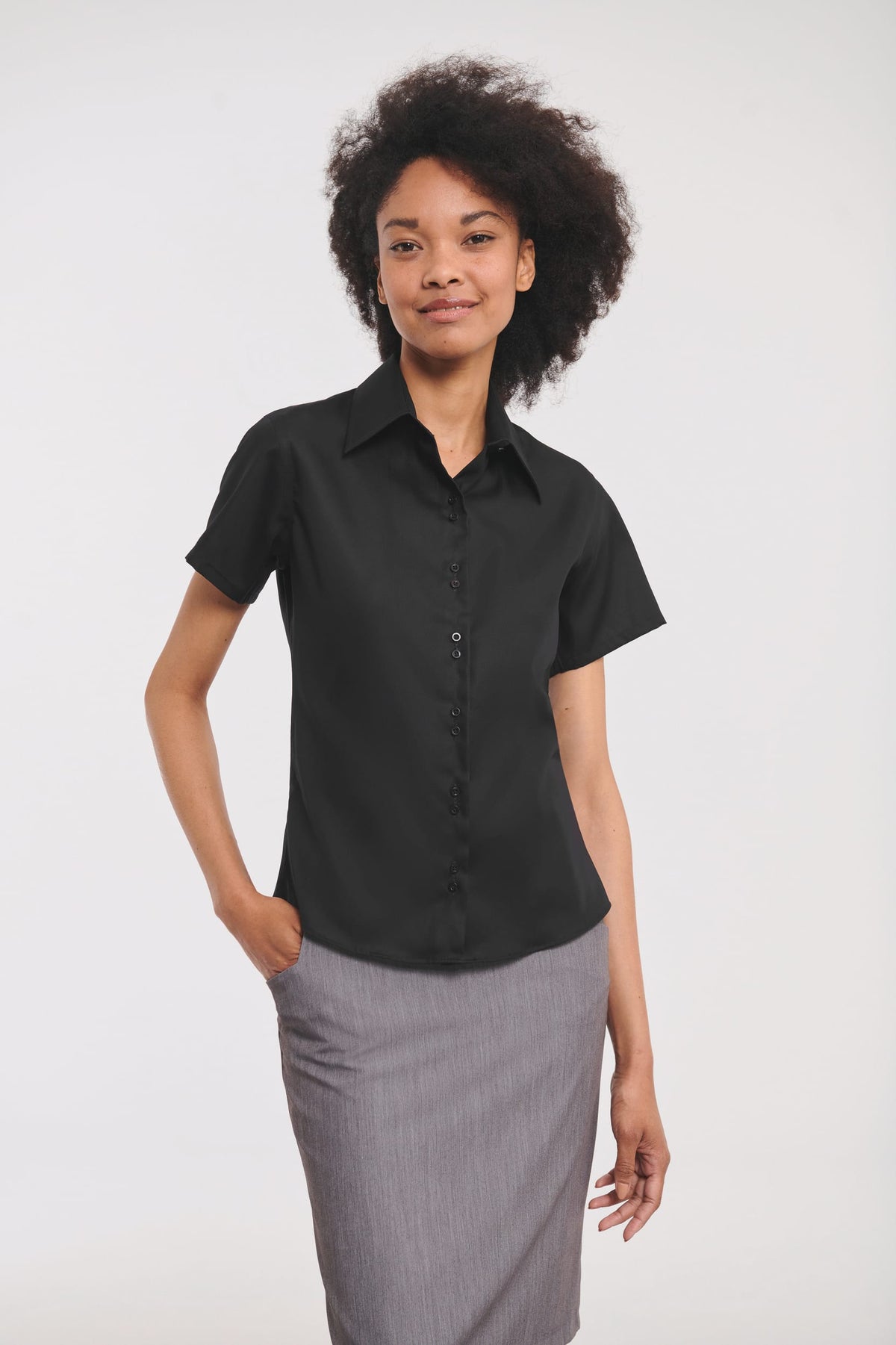 Russell RU957F Ladies' Short Sleeve Ultimate Non-iron Shirt
