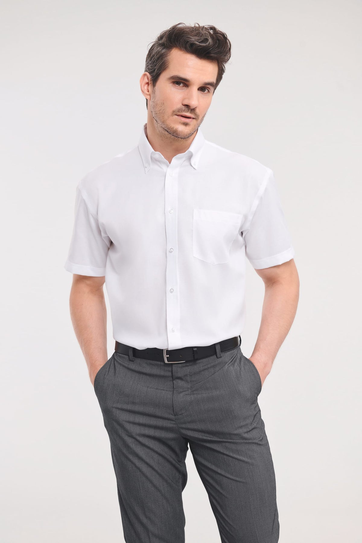 Russell RU957M Men's Short Sleeve Ultimate Non-iron Shirt