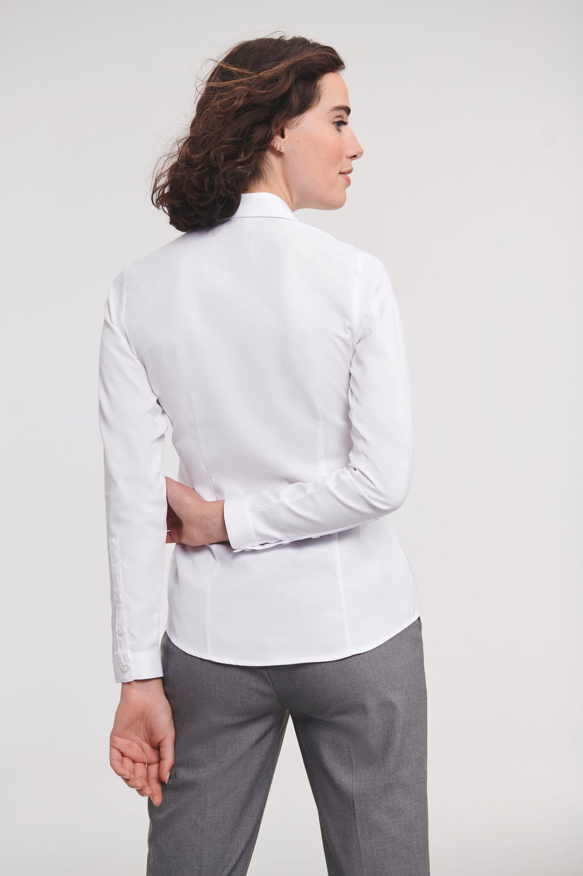 Russell RU962F Ladies Long Sleeve Herringbone Shirt