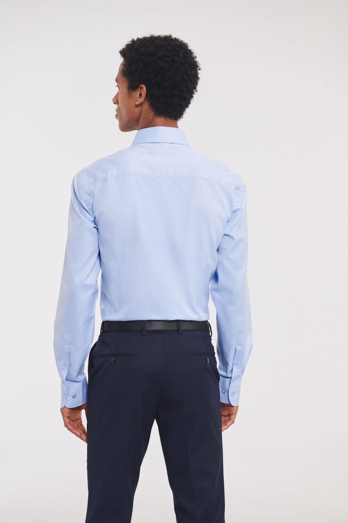 Russell RU962M Men's Long Sleeve Herringbone Overhemd