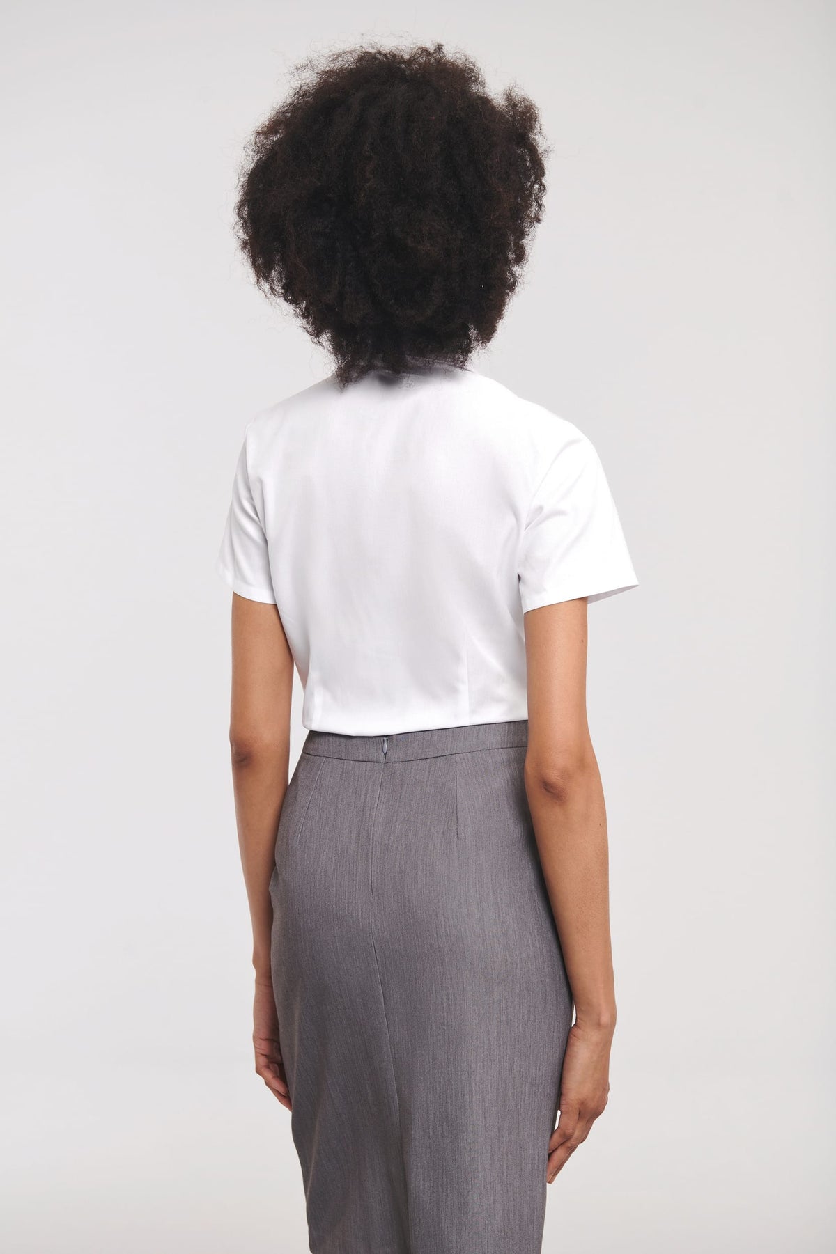 Russell RU963F Ladies Short Sleeve Herringbone Shirt