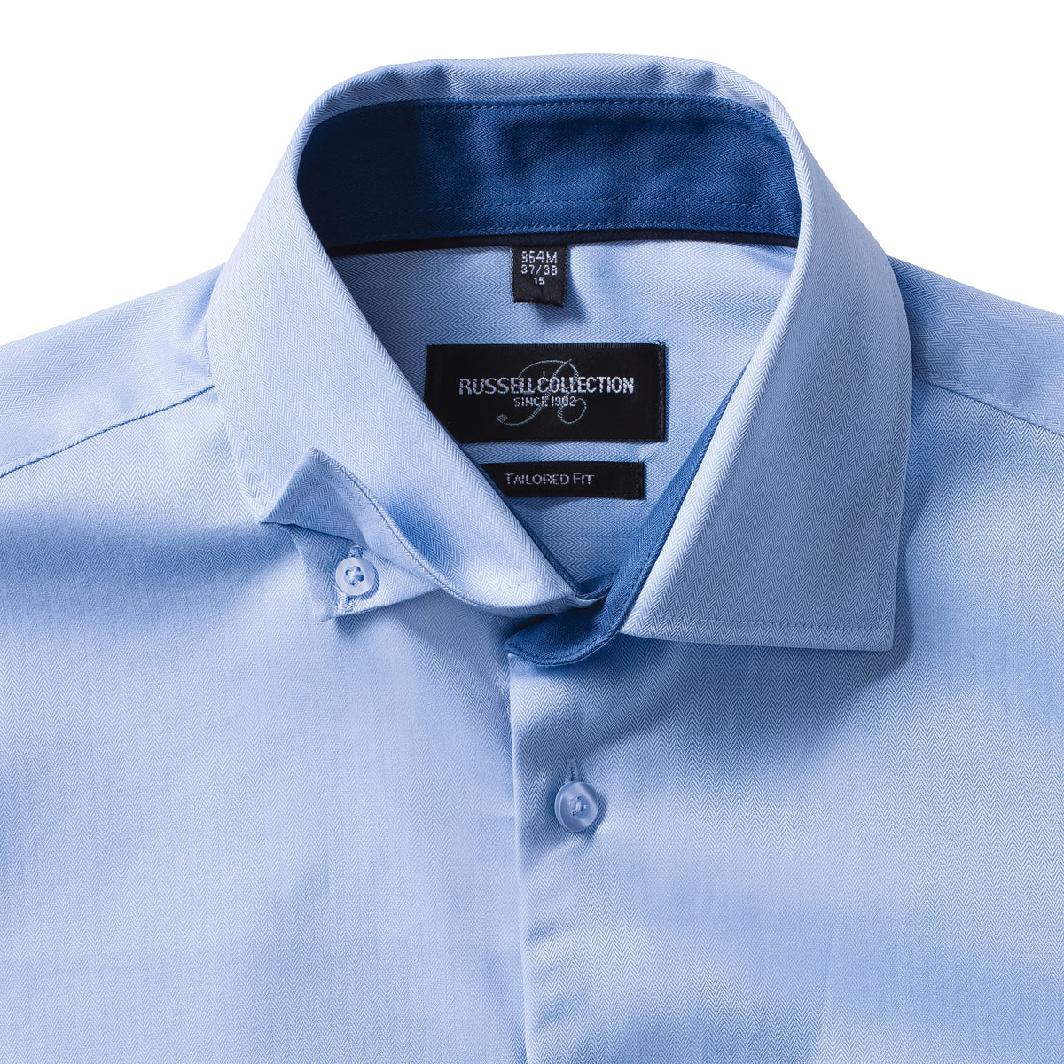 Russell RU964M Herringbone overhemd met lange mouwen