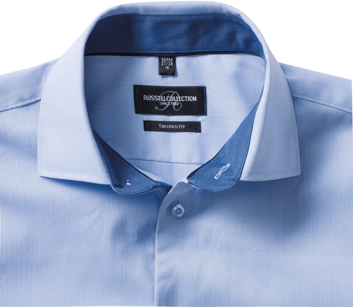 Russell RU964M Herringbone overhemd met lange mouwen