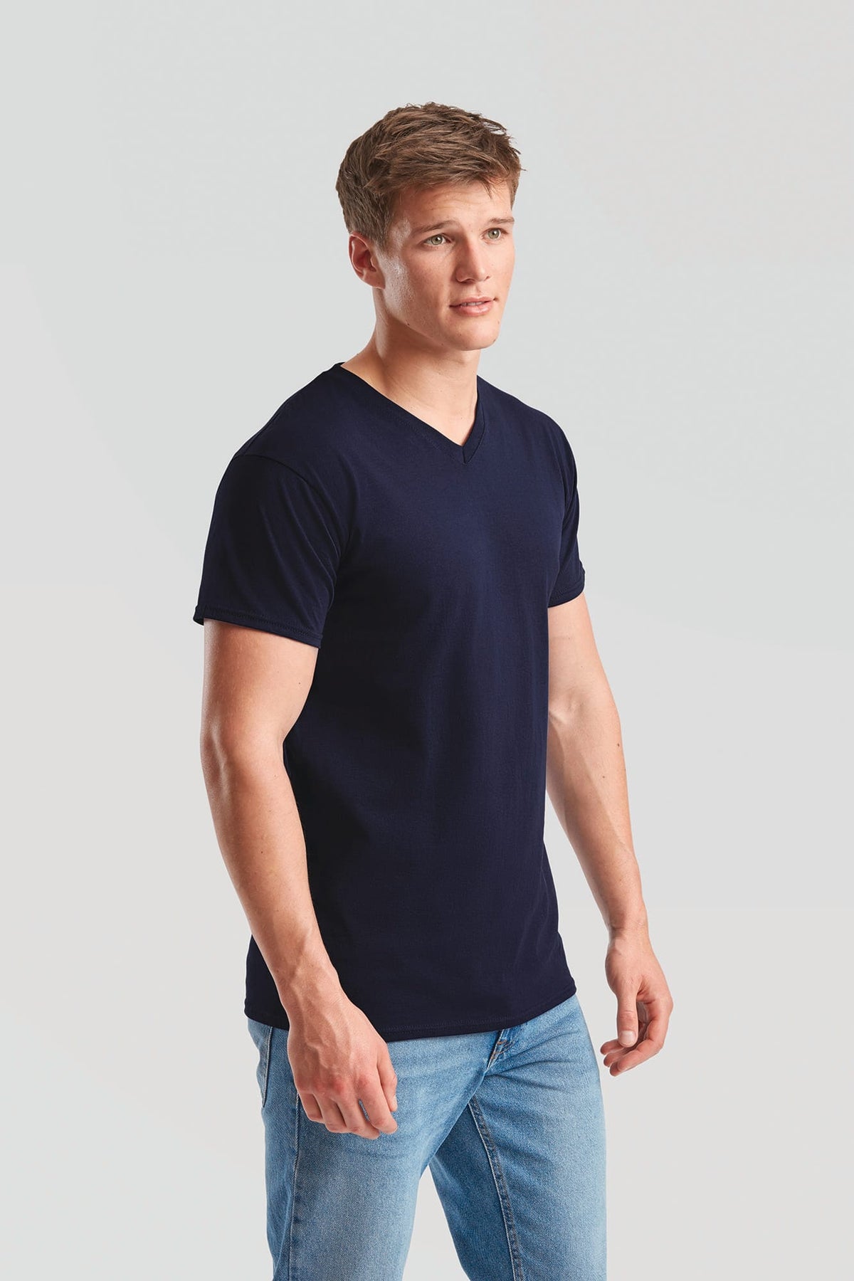 Fruit of the Loom SC22V Men's Valueweight V-neck T-shirt (61-066-0)