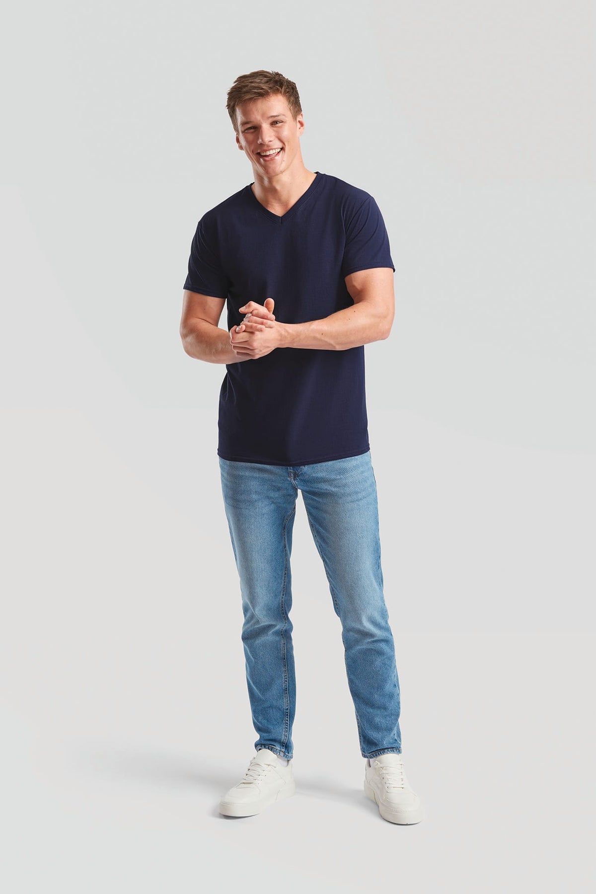 Fruit of the Loom SC22V Men's Valueweight V-neck T-shirt (61-066-0)