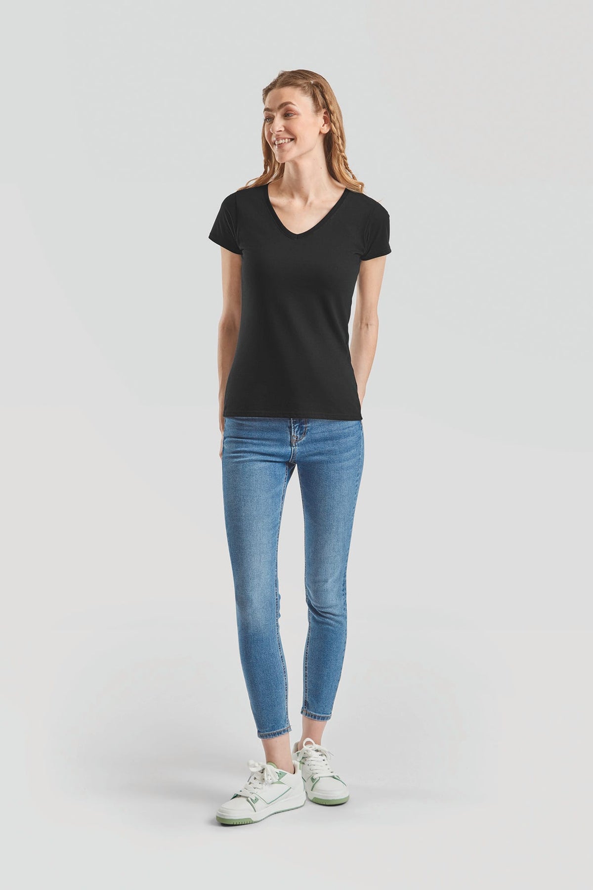 Fruit of the Loom SC61398 Lady-fit Valueweight V-neck T (61-398-0)