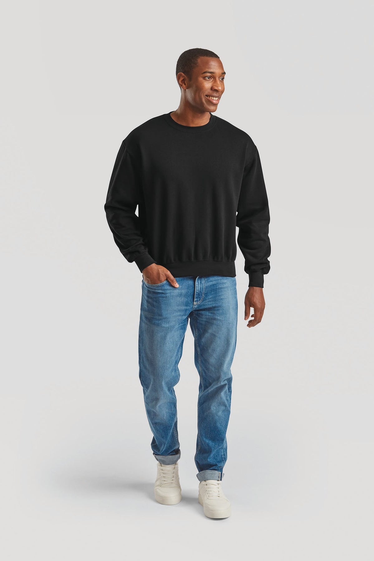 Fruit of the Loom SC62276 Katoenen heren sweater met ronde hals