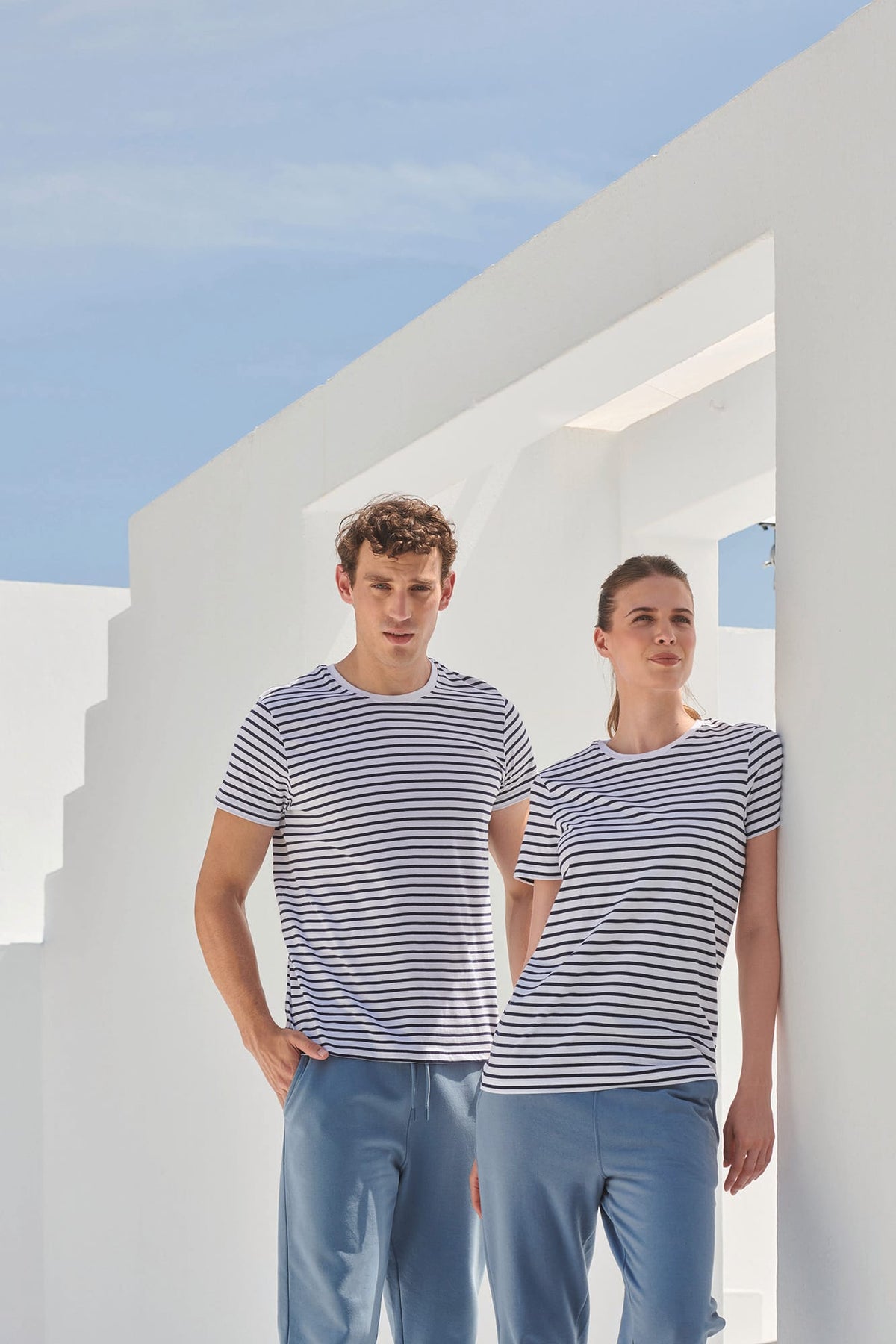 SF Clothing SFM202 unisex Striped T-shirt