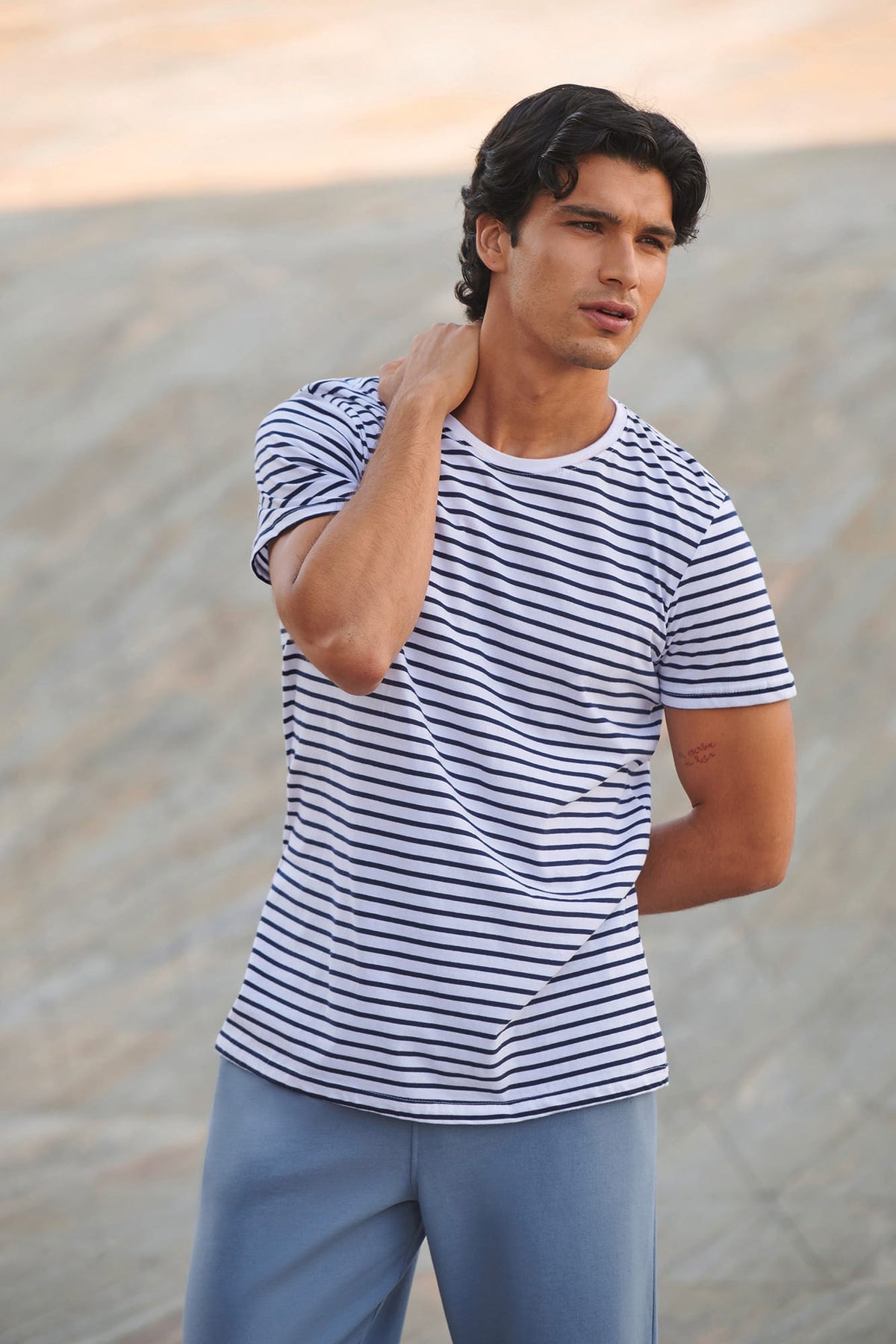 SF Clothing SFM202 unisex Striped T-shirt