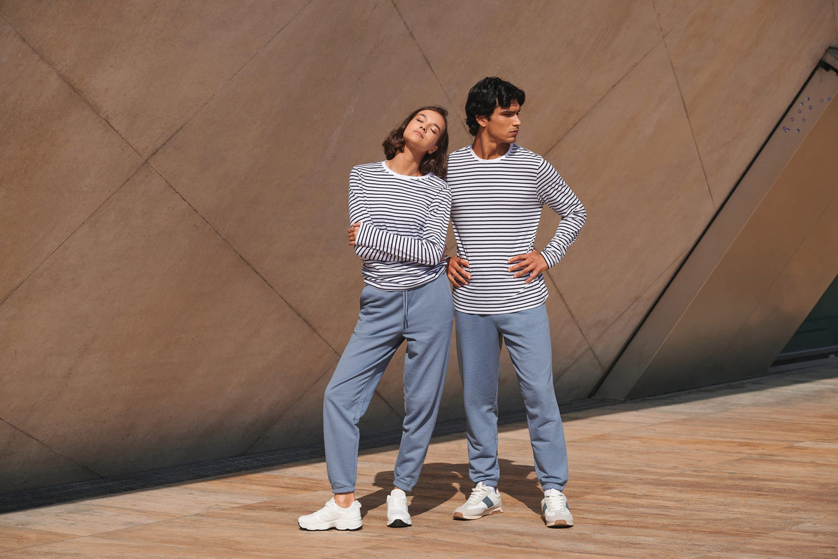 SF Clothing SFM204 Long sleeved striped t-shirt