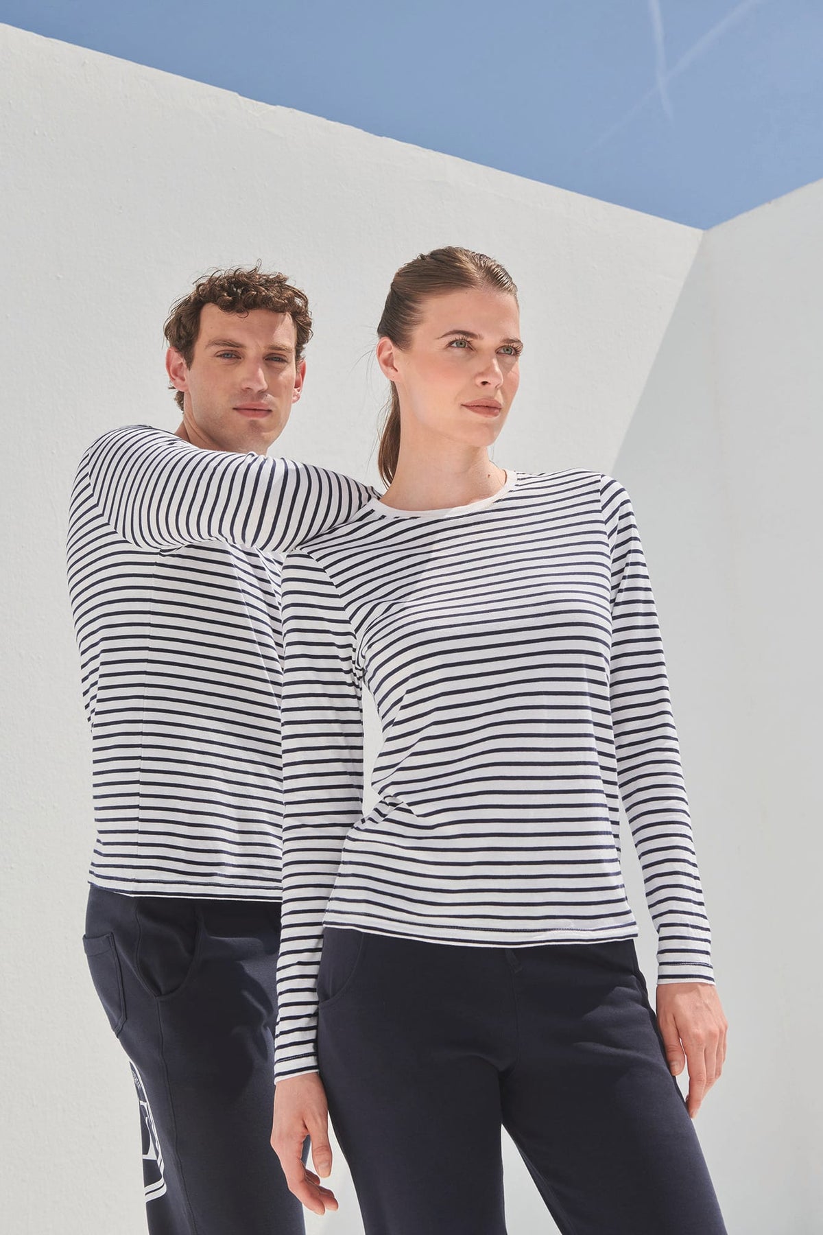 SF Clothing SFM204 Long sleeved striped t-shirt