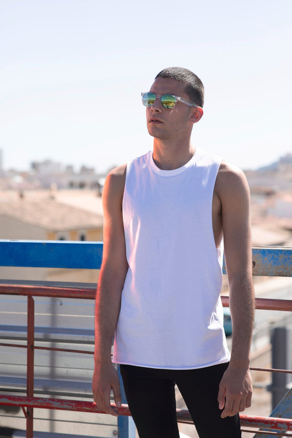 SF Clothing SFM232 Uitlopende herentanktop