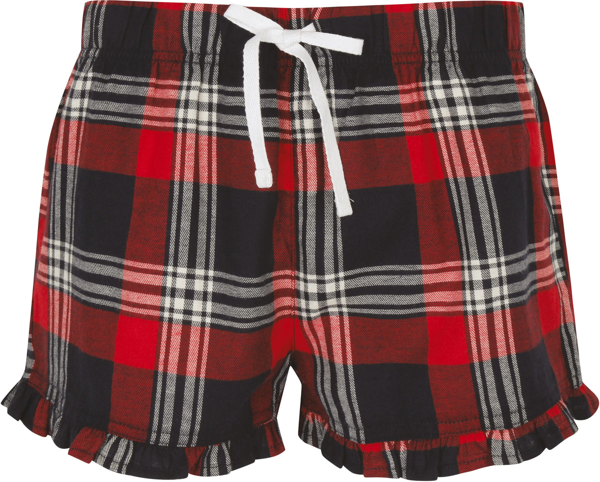 SF Clothing SK082 Women's Tartan Frill Lounge Shorts