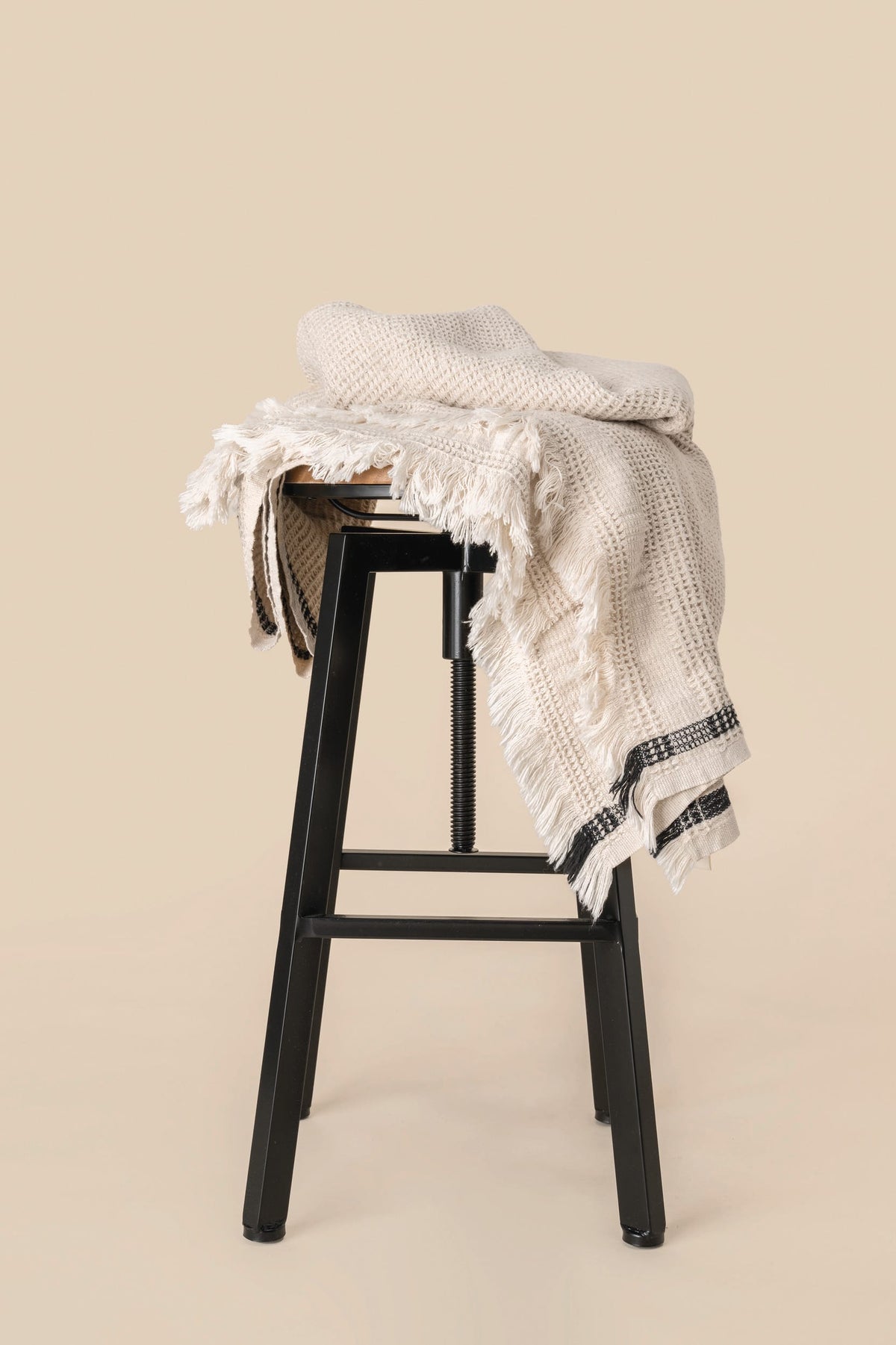 Spasso SP121 Plaid met wafelstructuur.