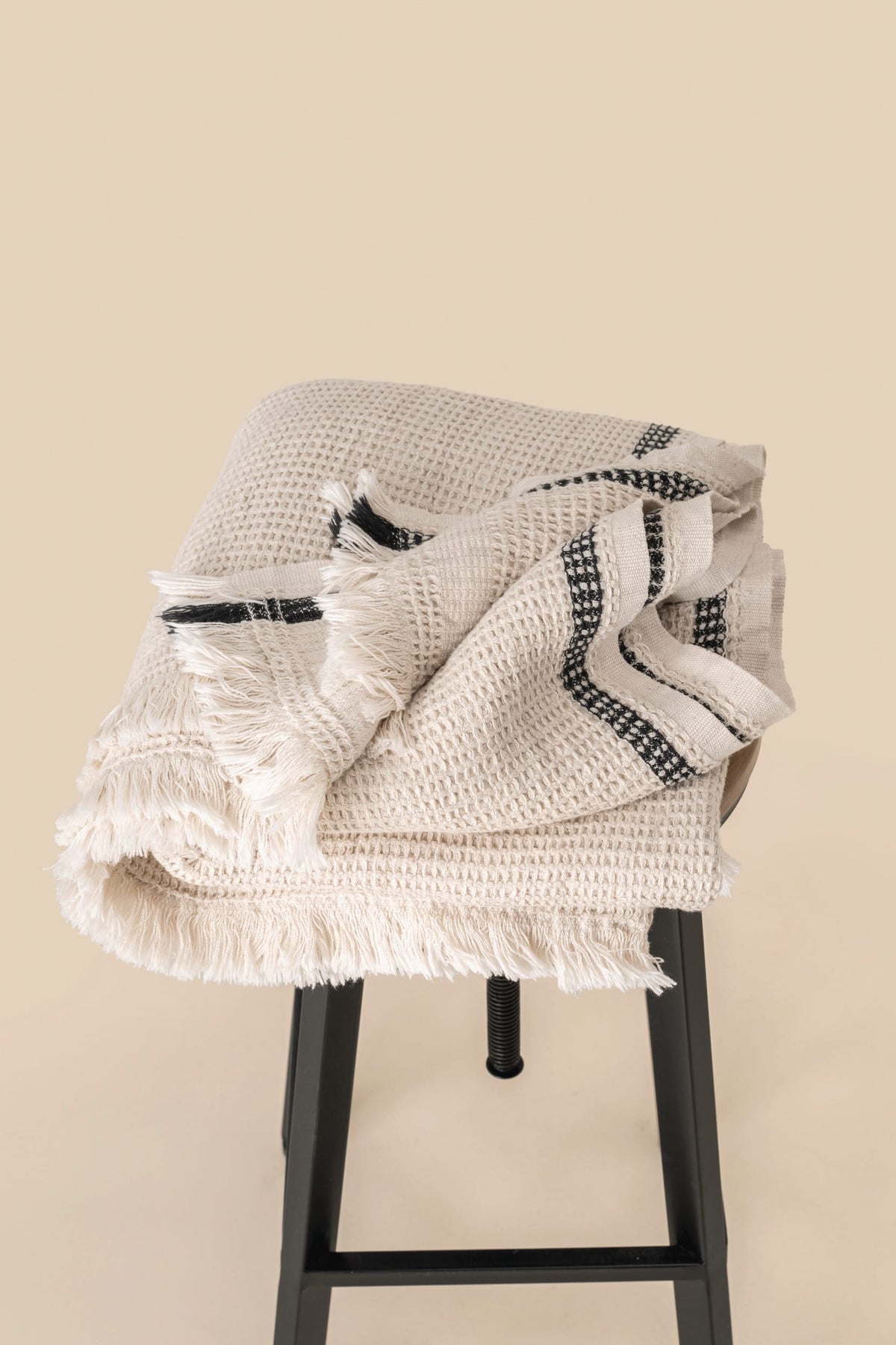 Spasso SP121 Plaid met wafelstructuur.