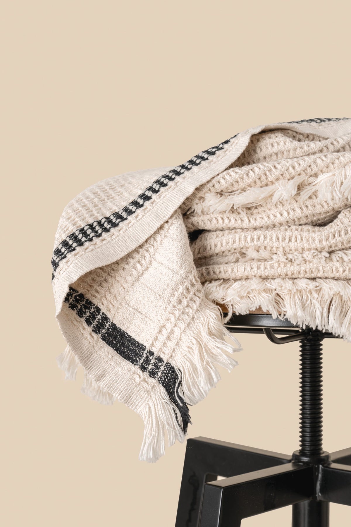Spasso SP121 Plaid met wafelstructuur.