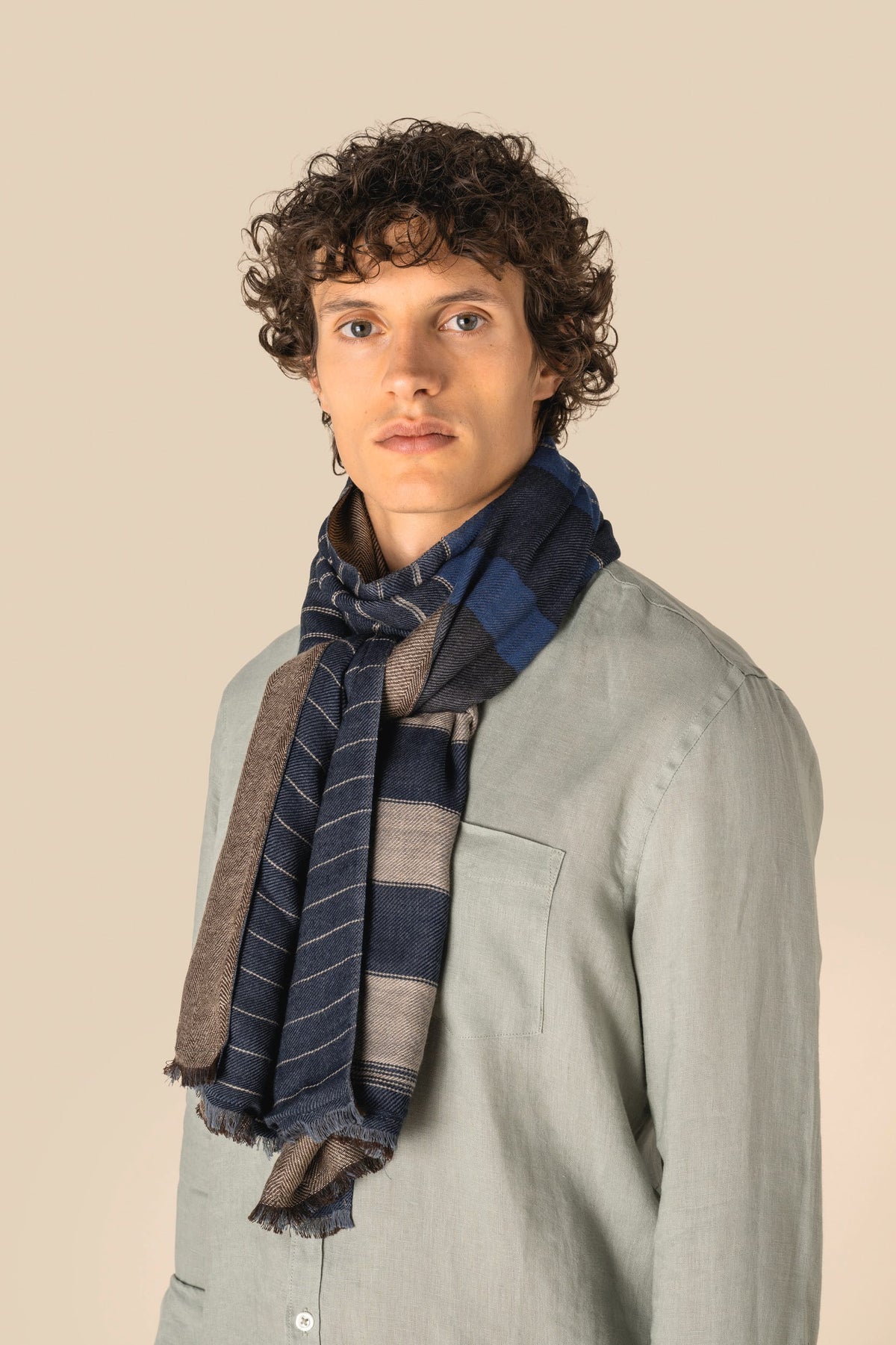 Spasso SP142 Omkeerbare unisex tulbanddoek