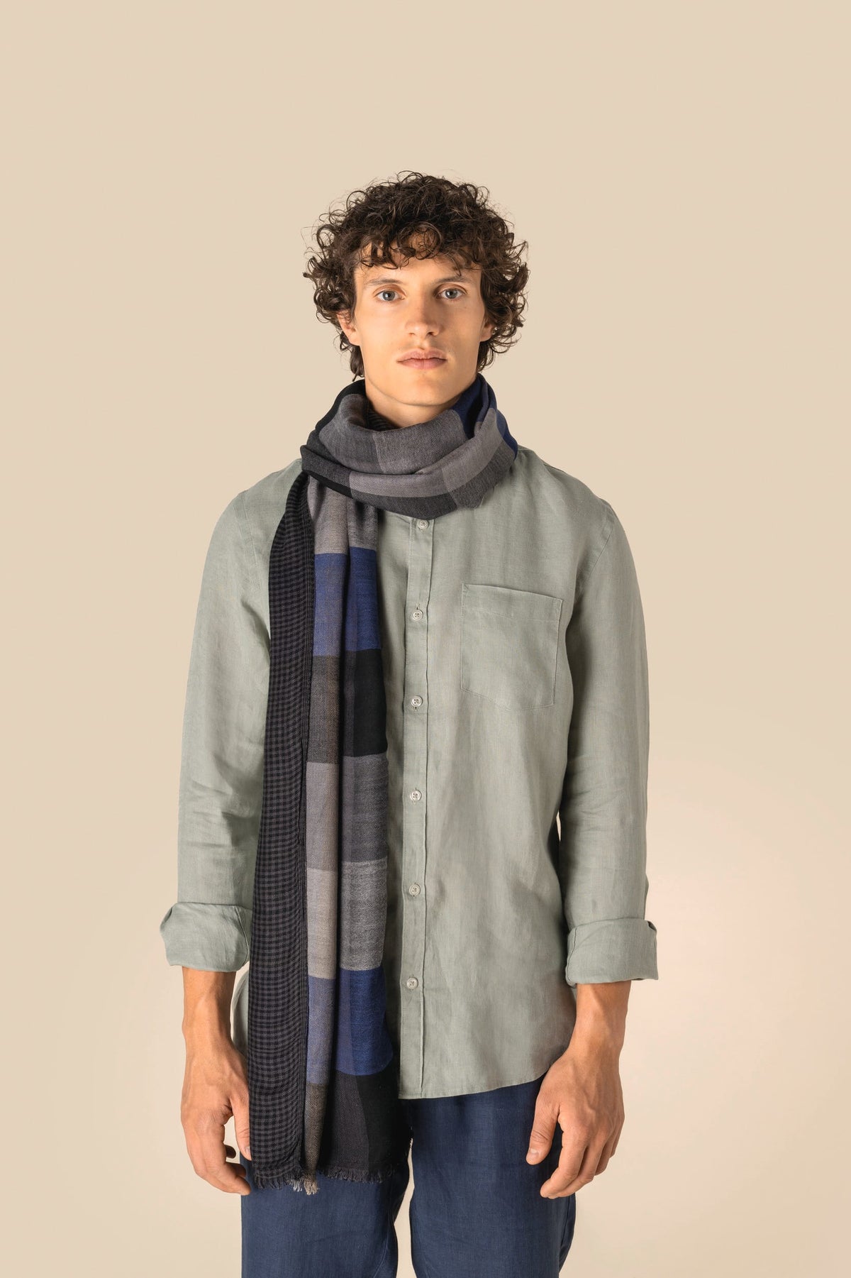 Spasso SP143 Omkeerbare unisex tulbanddoek